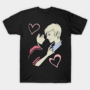 Romantic Lovers Couple Hearts Anime Cartoon Girlfriend Gift T-Shirt